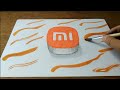 How to Drawing logo Xiaomi in 3D