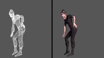 Flexible moves 3d animation wireframe and with complete material