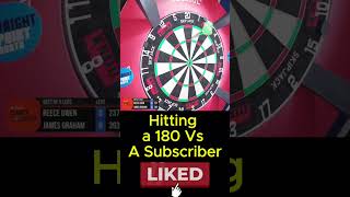 Hitting A 180 Vs A Subscriber #darts #3dart #dartslife