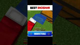 BEST DECISION IN MINECRAFT ☠️ | #shorts #youtubeshorts #minecraft