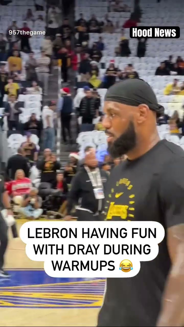 He blocked Draymond #hoodnews #lebronjames #draymondgreen #lakers #warriors #basketball #omg #how