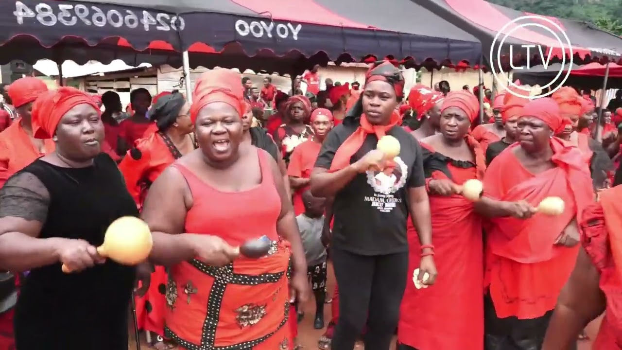 The Women's Group of Leklebi Singing @ The Royal Funeral Announcement