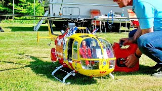 WOW !!! STUNNING !!! RC BO-105 QUEENSLAND / SCALE MODEL TURBINE HELICOPTER / FLIGHT DEMONSTRATION