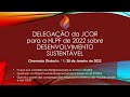 Delegação do JCoR para ao HLPF: Chamada Global #1 (Português)