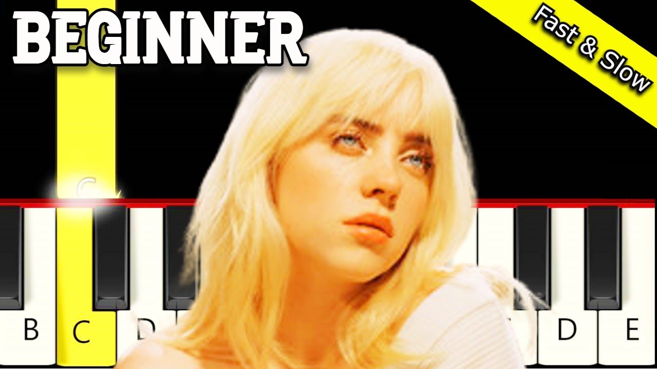 Billie Eilish TV Fast & Slow Piano Tutorial Beginner YouTube