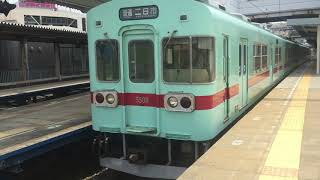西鉄５０００形・普通　終点の二日市駅に到着　天神大牟田線　２０１７年７月３１日