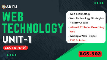 Lec- 1.1 | Web Technology Unit-1 | BCS-502 | Web Technology Aktu | Aktu Exams | WT 3rd  Year