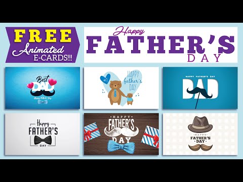 FREE Happy Father's Day Animated E-Cards / Free Animated Greeting Cards #HappyFathersDay
