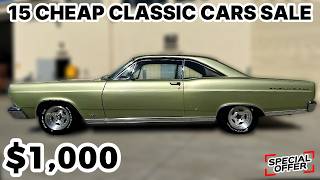 OMG! 15 Classic Cars for Sale CHEAP You WON'T Believe!!