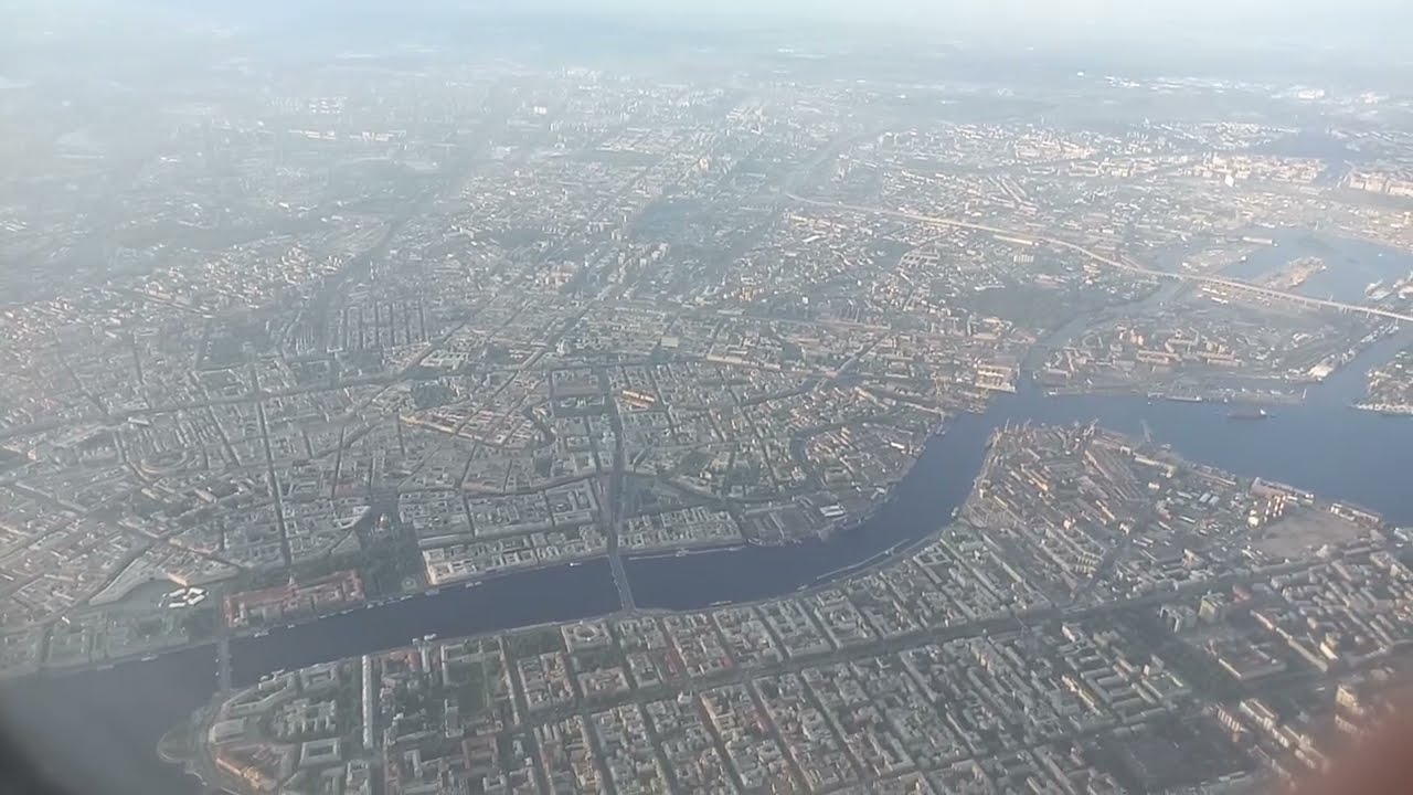 Аэропорт Пулково.  Утренняя посадка Боинг 737-800. Авиакомпания Победа, рейс DP550