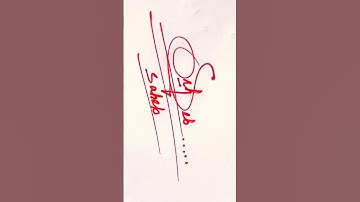 Saheb name Signature Style///Best Signature idea#Viralshorts