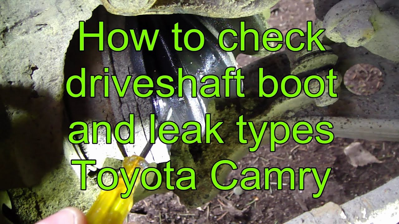 How to check driveshaft boot and leak types Toyota Camry YouTube