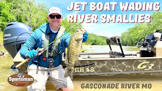 Catching Gasconade River Smallmouth in G3 Jet and Wade Fishing