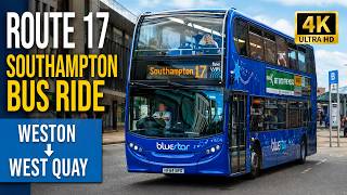 Southampton Bus Ride Route 17 | Weston to Westquay Upper Deck POV (No Talking, Real Time) screenshot 4
