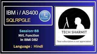 nvl function in db2 sql | SQLRPGLE | ibmi training | sqlrpgle as400 | db2 | ibmi db2 function