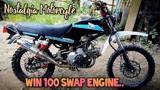 Motorcycle Nostalgia_ Honda win 100 swap engine