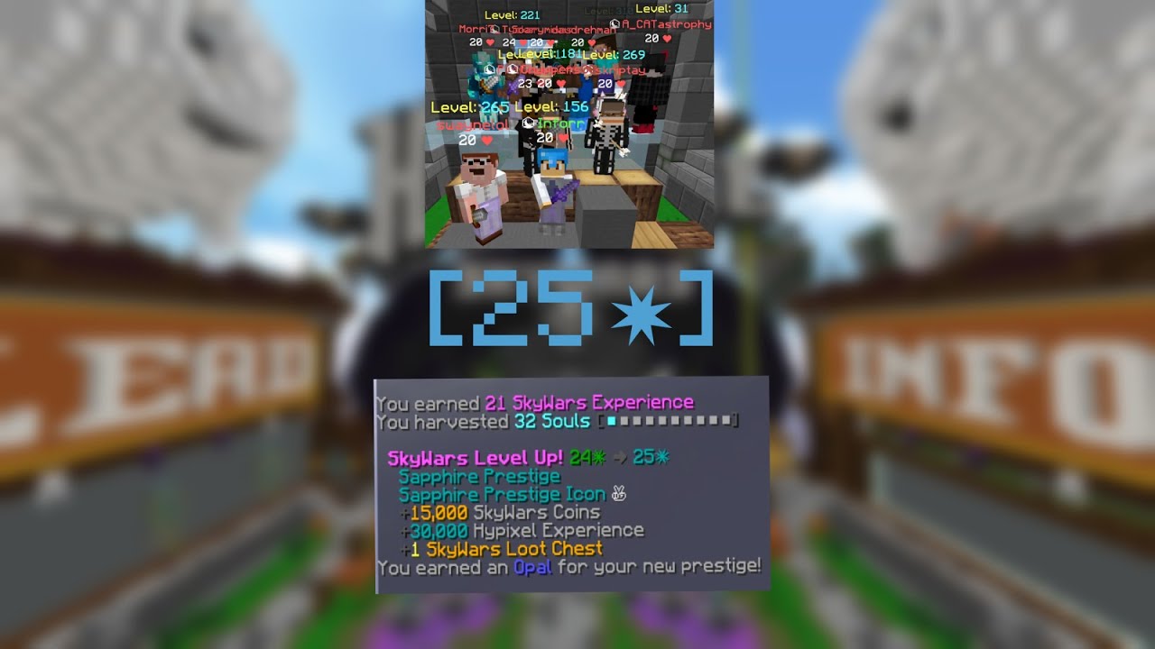 Hitting 25 Star in Hypixel Skywars