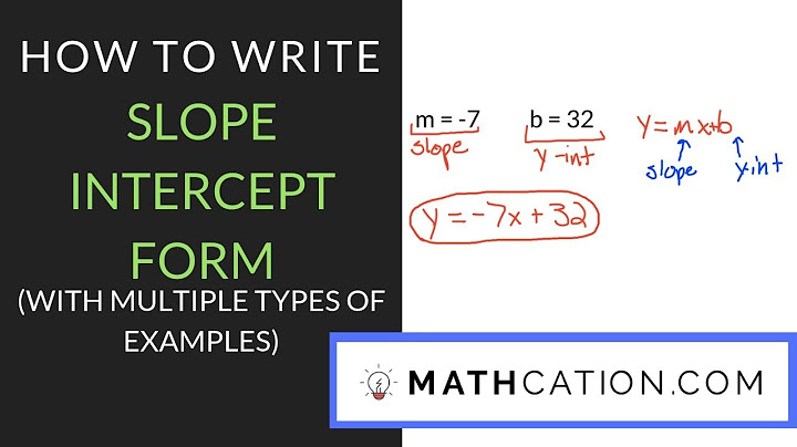 Write the equation in slope intercept form worksheet