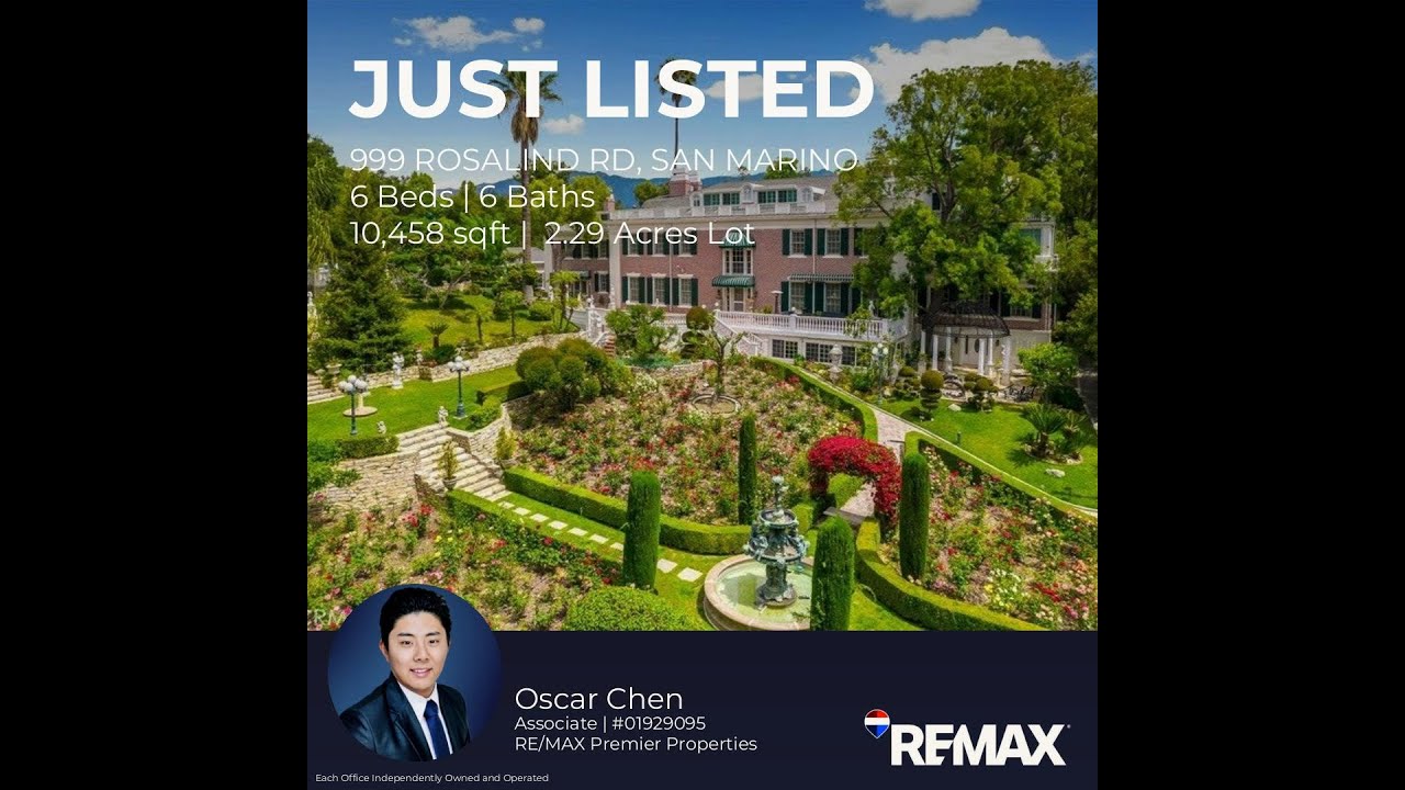 Just Listed! 999 Rosalind Rd, San Marino, CA 91108