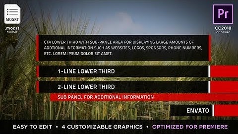 Clean Titles & Lower Thirds - MOGRT for Premiere Pro | After Effects Template