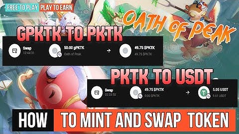 Oath of Peak HOW to MINT and SWAP to USDT MMORPG NFT