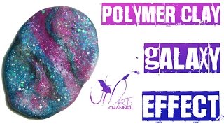 How to do Galaxy Effect with Polymer Clay - Fimo Tutorial - DIY