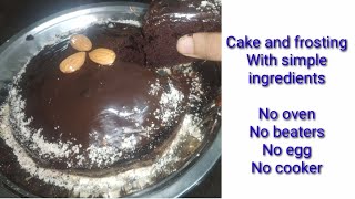 #chocolatecake #egglesscake #chocolate cake with frosting #cake
chocolate without beaters and oven | eggless chocola...