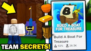 ALL TEAM SECRETS!! (Must See) in Build a boat for Treasure ROBLOX