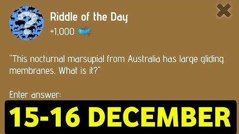 Riddle Of The Day Zoo 16 December | Zoo Riddle Of The Day | Riddle Of The Day X Empire