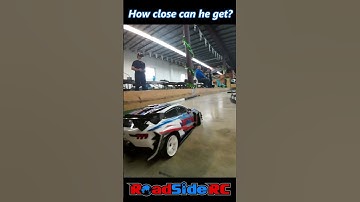 How close can he get??  FPV drone drift chase!