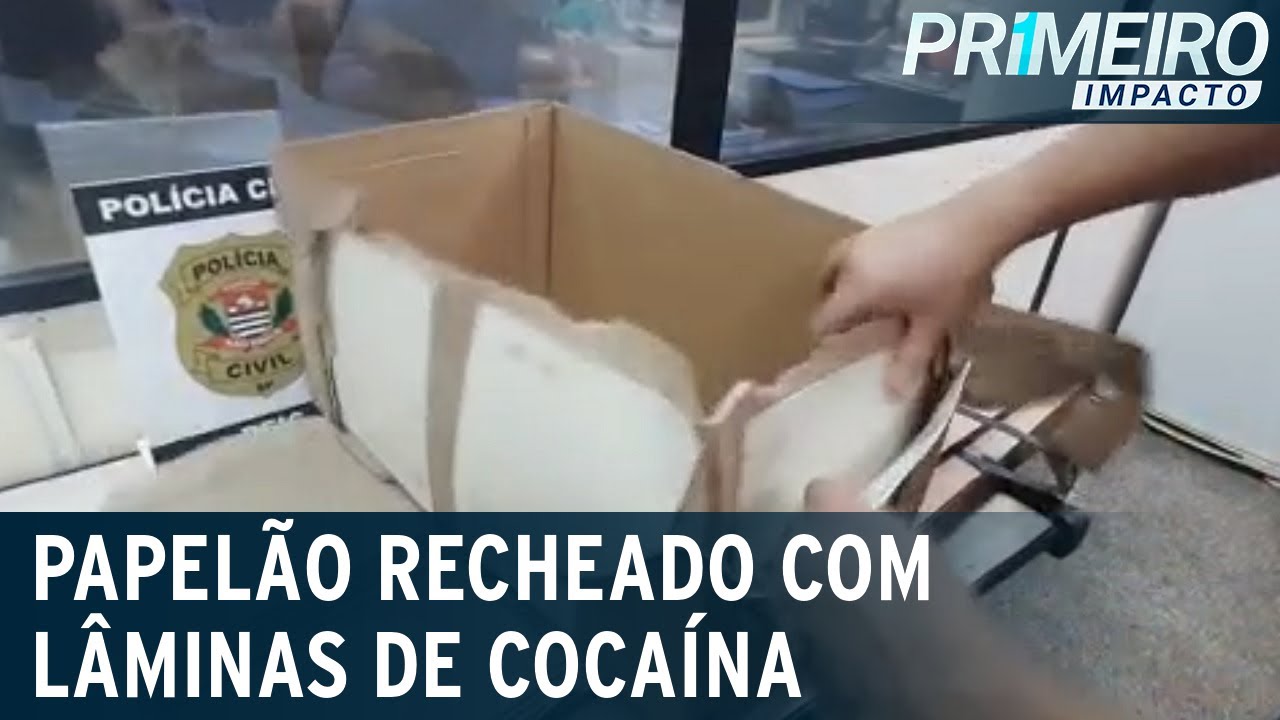 Tráfico de cocaína no papelão: turcos são presos com caixas criminosas | Primeiro Impacto (10/11/22)