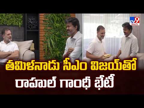 తమిళనాడు సీఎం విజయ్‌తో రాహుల్‌ గాంధీ భేటీ | Rahul Gandhi Meets Tamil Nadu CM Vijay - TV9
