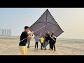 We made a biggest kite  sabse bari patang banai humne 