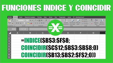 Funcion indice y coincidir en excel
