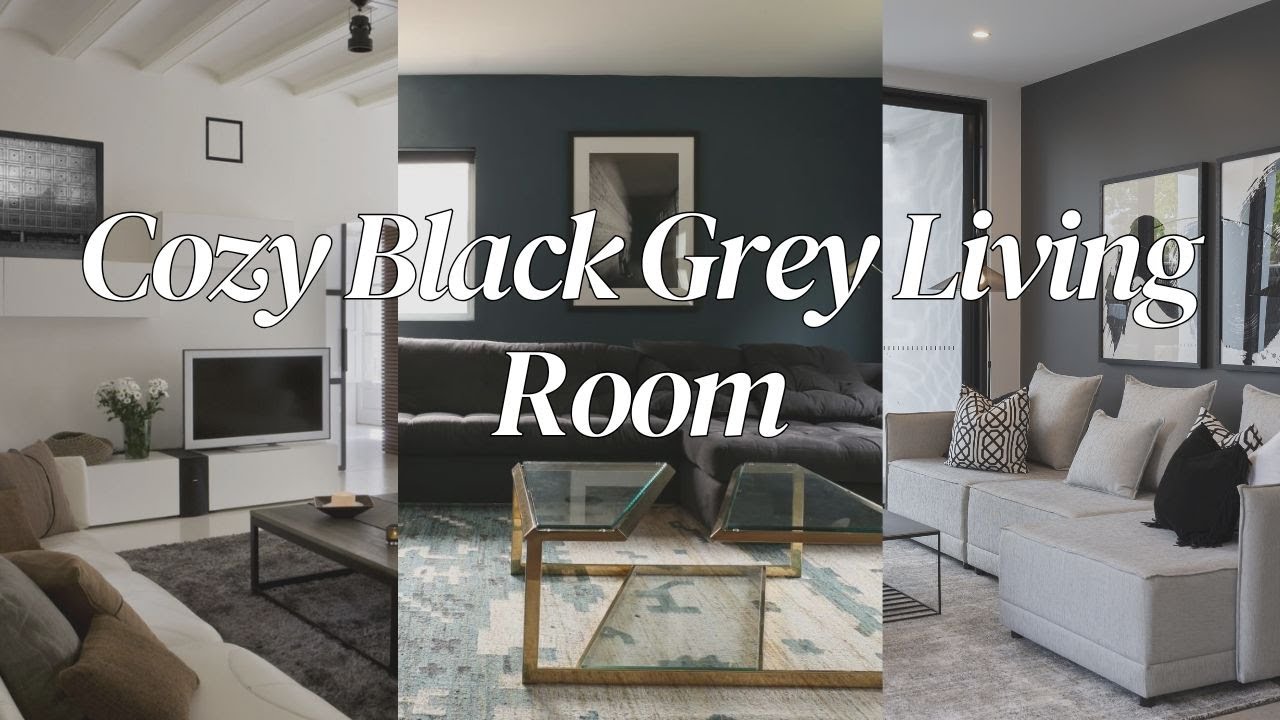 Stunning Black And Grey Living Room Decor Minimalist Luxe Small Space Modern Living Room Design
