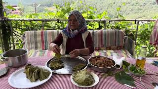 Balkonumdaki Taze Asma Yaprağından Zeytinyağlı Sarma Yapıyorum. Ğlı Ğı