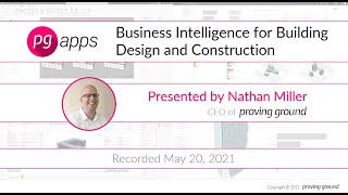 Business Intelligence for Architecture, Engineering, and Construction  (Recorded on May 20, 2021)