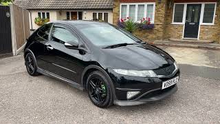 HONDA CIVIC TYPE S i-VTEC 1.4 3dr, 2009/ 73k miles, Black Alloys, New MOT ,HPI Clear, ULEZ Exempt