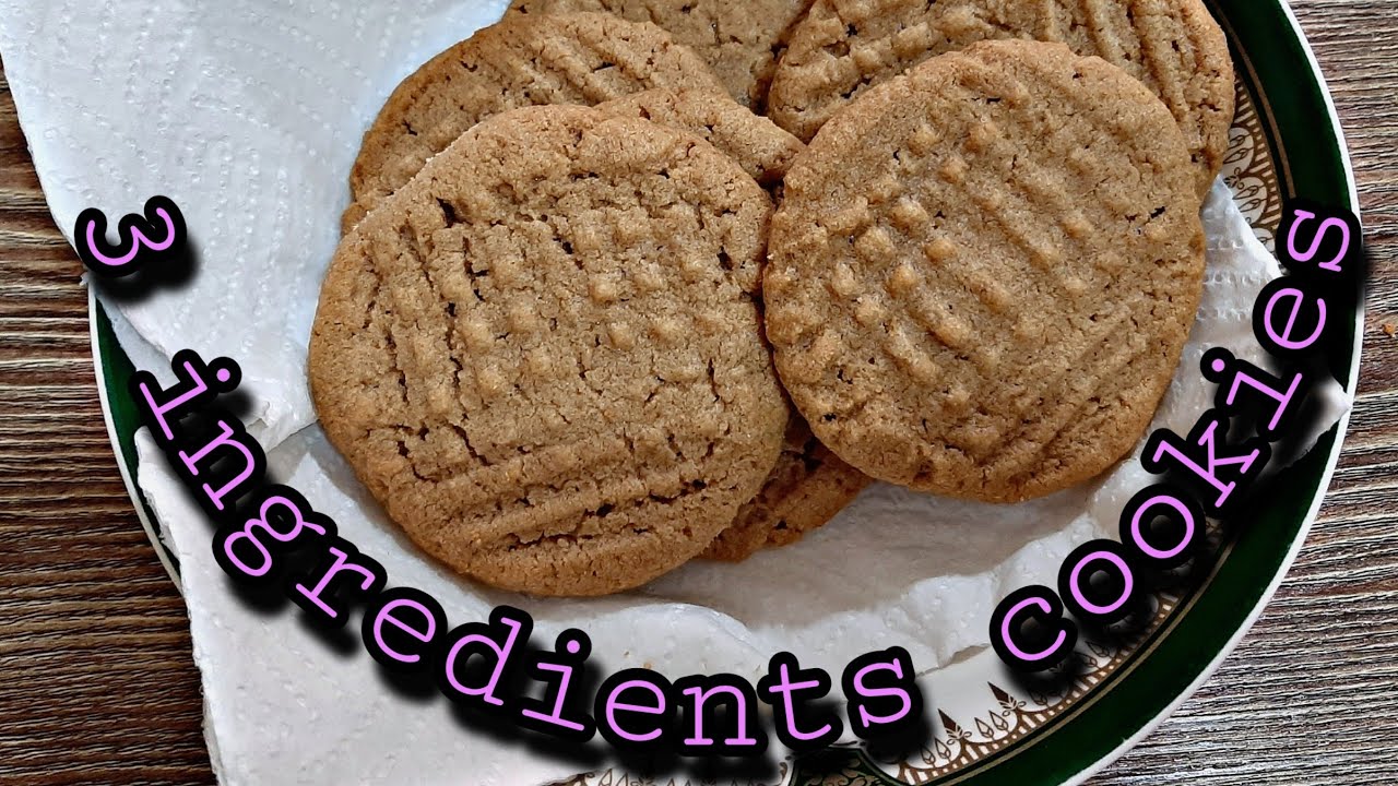 3 ingredients cookies / peanut butter cookies - YouTube