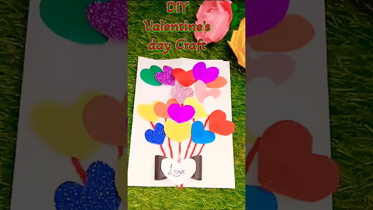 DIY Valentine Card 💖 | Easy Heart Balloon Craft ❤️ 