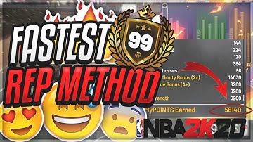 Fastest 99 Overall Rep Method For All Builds! Earn 60-100K MyPoints + 2 Badges Per Game NBA 2K20