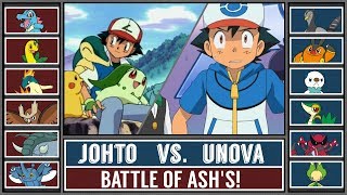 Johto Ash vs. Unova Ash (Pokémon Sun/Moon) - Battle of Ash's