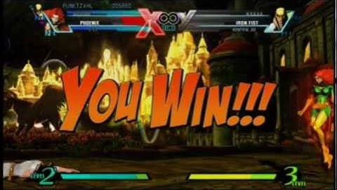 Ultimate Marvel vs Capcom 3 Arcade-Mode: Wolverine, X-23, Phoenix (X-Men Team)
