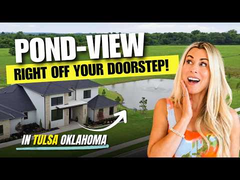 Tour This Tulsa Luxury Home with a Pond View Right Outside the Door | Bixby Oklahoma thumbnail