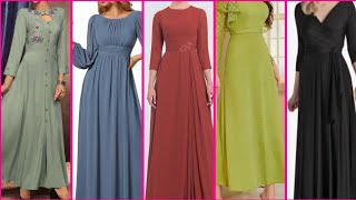 Vestidos de falda de una línea para mujer hermosa y elegante