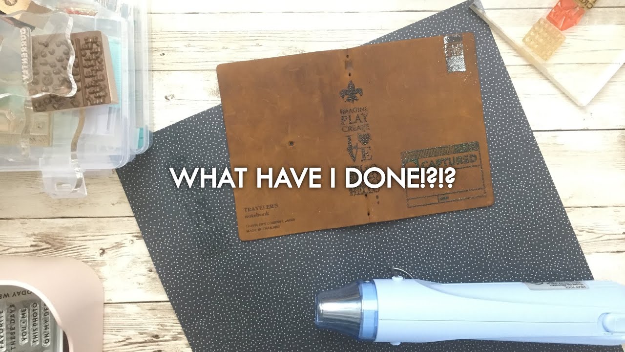 Traveler's Notebook Customization with Stamps and Heat Embossing