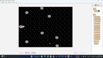 Demostrasi aplikasi game space war menembak asteroid || Greenfoot