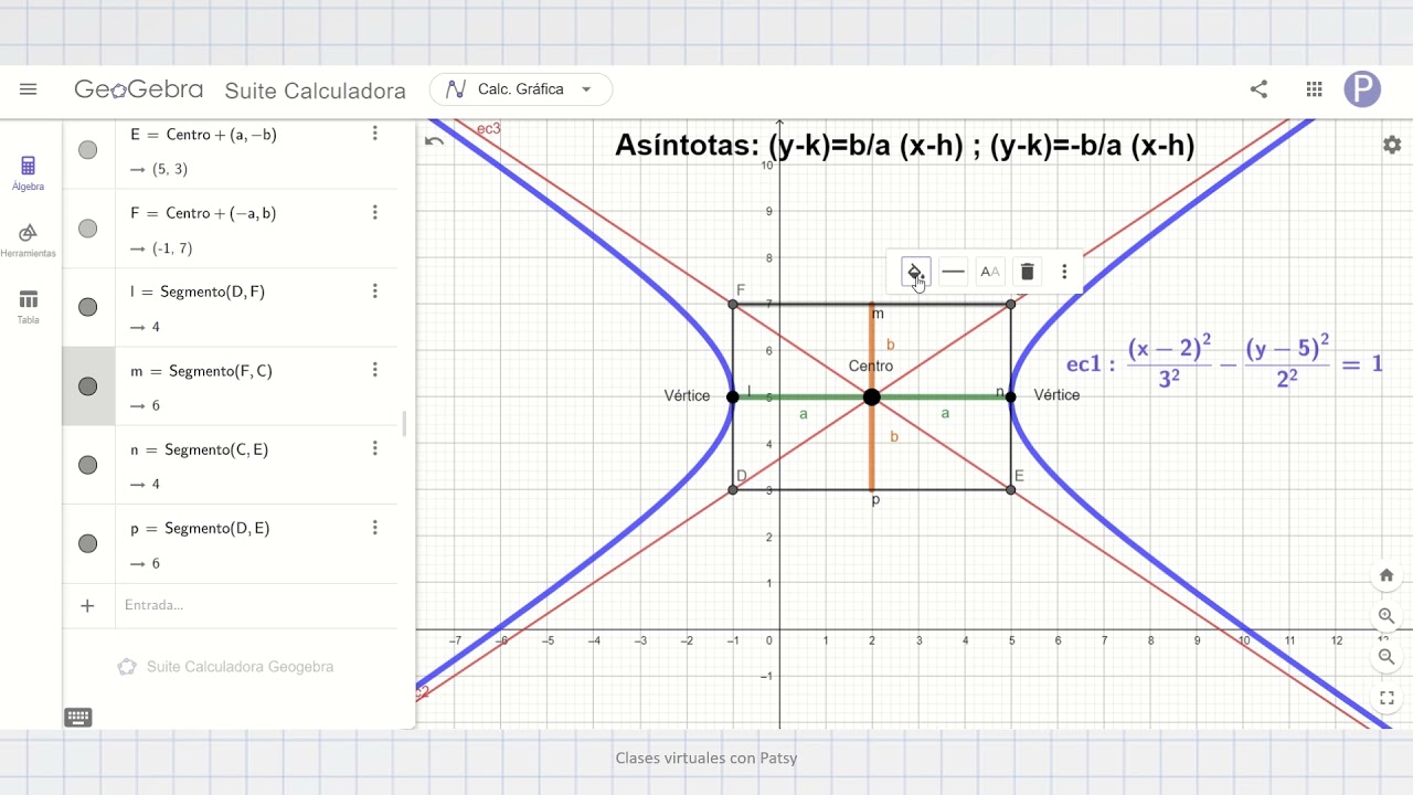 Cónicas con Geogebra Parte 4: Hipérbola