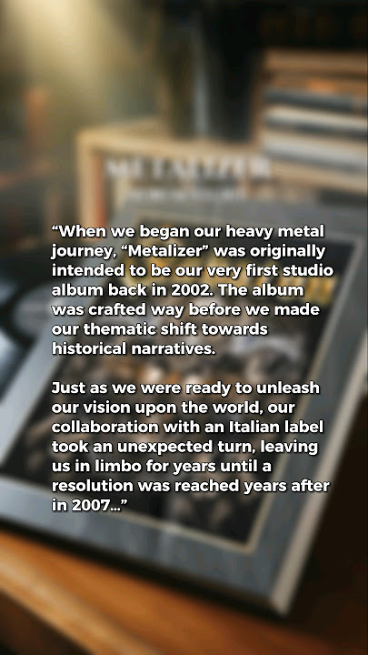 THE METALIZER ALBUM STORY HAS ARRIVED! 🎵 Read it on our Metalizer discography page on sabaton.net! 🤘