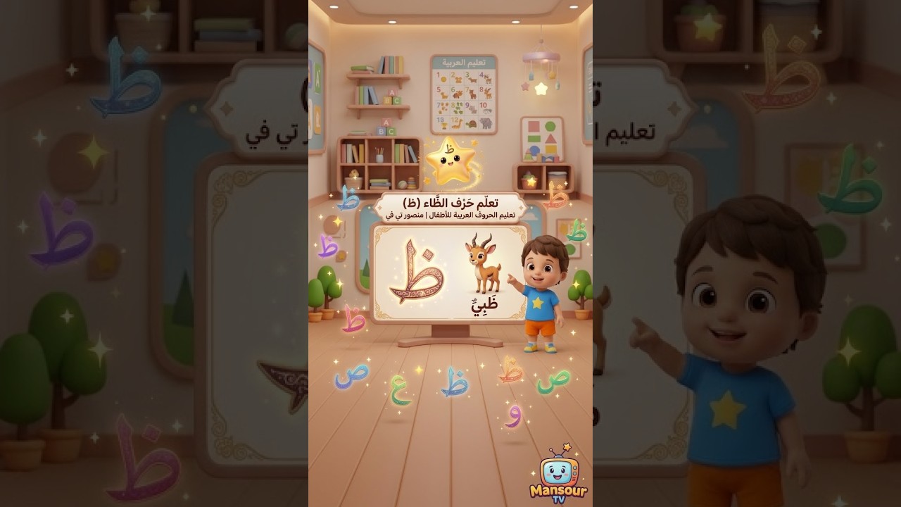 تعلم حرف الظاء (ظ) = ظبي 🦌 | تعليم الحروف العربية للأطفال | ج1